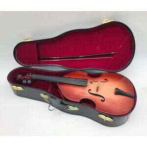 Exquisite Vintage Music Box Miniature Replica Upright Base 10" Case Doll Sz Gift